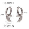 Wholesale Titanium Steel Heart Pendant Earrings With 18K Gold Plated Electroplating Exaggerated And High Sense Temperament Ins Fashion