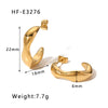 Wholesale Titanium Steel Heart Pendant Earrings With 18K Gold Plated Electroplating Exaggerated And High Sense Temperament Ins Fashion