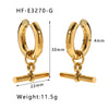 Wholesale Titanium Steel Heart Pendant Earrings With 18K Gold Plated Electroplating Exaggerated And High Sense Temperament Ins Fashion