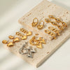 Wholesale Titanium Steel Heart Pendant Earrings With 18K Gold Plated Electroplating Exaggerated And High Sense Temperament Ins Fashion
