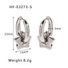 Wholesale Titanium Steel Heart Pendant Earrings With 18K Gold Plated Electroplating Exaggerated And High Sense Temperament Ins Fashion