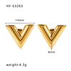 Wholesale Titanium Steel Heart Pendant Earrings With 18K Gold Plated Electroplating Exaggerated And High Sense Temperament Ins Fashion