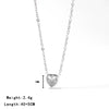 Wholesale Titanium Steel Heart Pendant Necklace For Women Electroplated Minimalist O Chain