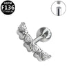 Wholesale Titanium Steel Heart Shape Diamond Ear Bone Nail Piercing Jewelry