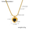 Wholesale Titanium Steel Heart Shape Electroplated Earrings And Necklaces Set Retro Minimalist Style Accessories