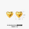 Wholesale Titanium Steel Heart Shape Electroplated Earrings For Women In Ins Style