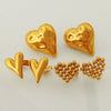 Wholesale 316L Stainless Steel Heart Shape Electroplated Earrings For Women