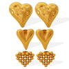 Wholesale 316L Stainless Steel Heart Shape Electroplated Earrings For Women