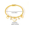 Wholesale Titanium Steel Heart Shape Electroplated Handmade Women's Retro Style Bracelet