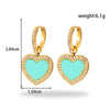 Wholesale Titanium Steel Heart Shape Electroplated Women's Earrings Simple And Light Luxury Design