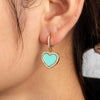 Wholesale Titanium Steel Heart Shape Electroplated Women's Earrings Simple And Light Luxury Design