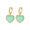 Wholesale Titanium Steel Heart Shape Electroplated Women's Earrings Simple And Light Luxury Design