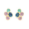 Wholesale Titanium Steel Heart Shape Light Luxury Electroplated Enamel Earrings For Women