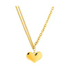 Wholesale Titanium Steel Heart Shape Pendant Necklace With Electroplating For Women