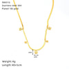 Wholesale Titanium Steel Heart Shaped 18K Gold Plated Blade Chain Necklace For Women