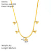 Wholesale Titanium Steel Heart Shaped 18K Gold Plated Blade Chain Necklace For Women