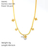 Wholesale Titanium Steel Heart Shaped 18K Gold Plated Blade Chain Necklace For Women