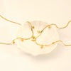 Wholesale Titanium Steel Heart Shaped 18K Gold Plated Blade Chain Necklace For Women