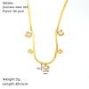 Wholesale Titanium Steel Heart Shaped 18K Gold Plated Blade Chain Necklace For Women