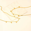 Wholesale Titanium Steel Heart Shaped 18K Gold Plated Blade Chain Necklace For Women