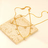 Wholesale Titanium Steel Heart Shaped 18K Gold Plated Blade Chain Necklace For Women