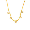 Wholesale Titanium Steel Heart Shaped 18K Gold Plated Blade Chain Necklace For Women
