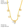 Wholesale Titanium Steel Heart Shaped 18K Gold Plated Blade Chain Necklace For Women