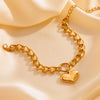 Wholesale Titanium Steel Heart Shaped Love Bracelet For Women With Electroplating Cartoon Style