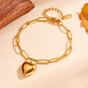 Wholesale Titanium Steel Heart Shaped Love Bracelet For Women With Electroplating Cartoon Style
