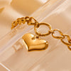 Wholesale Titanium Steel Heart Shaped Love Bracelet For Women With Electroplating Cartoon Style