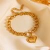 Wholesale Titanium Steel Heart Shaped Love Bracelet For Women With Electroplating Cartoon Style