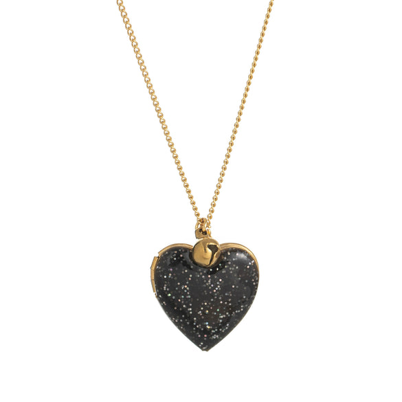 Wholesale Titanium Steel Heart Shaped Oil Dripping Print Openable Photo Album Necklace With Zircon Electroplated Real Gold Plated