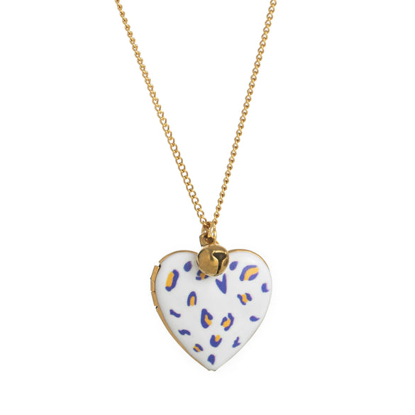 Wholesale Titanium Steel Heart Shaped Oil Dripping Print Openable Photo Album Necklace With Zircon Electroplated Real Gold Plated
