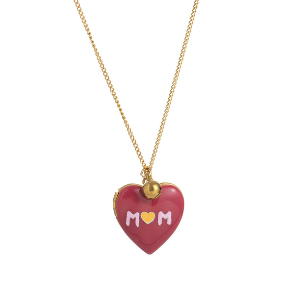 Wholesale Titanium Steel Heart Shaped Oil Dripping Print Openable Photo Album Necklace With Zircon Electroplated Real Gold Plated