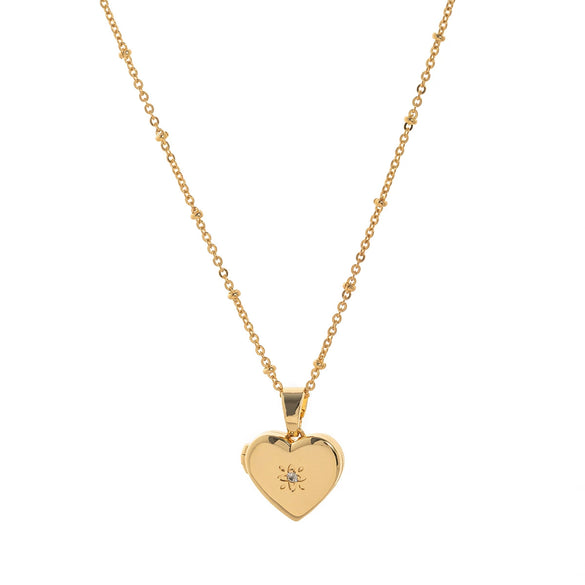 Wholesale Titanium Steel Heart Shaped Oil Dripping Print Openable Photo Album Necklace With Zircon Electroplated Real Gold Plated