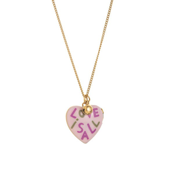 Wholesale Titanium Steel Heart Shaped Oil Dripping Print Openable Photo Album Necklace With Zircon Electroplated Real Gold Plated