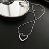 Wholesale Titanium Steel Heart Shaped Polished Love Pendant Necklace For Women