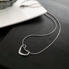 Wholesale Titanium Steel Heart Shaped Polished Love Pendant Necklace For Women