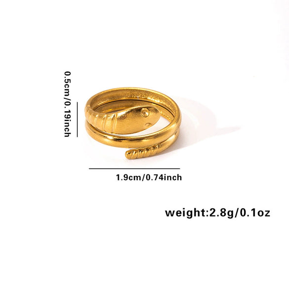 Wholesale Titanium Steel Heart Shaped Ring For Women 18K Gold Plated Hip Hop Style Simple And Popular