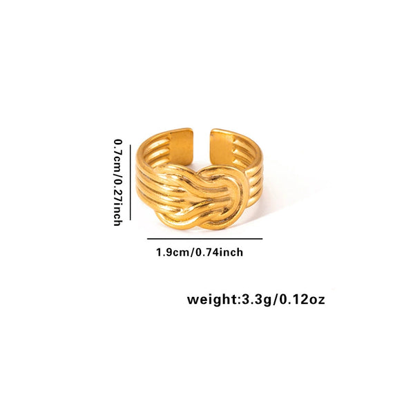 Wholesale Titanium Steel Heart Shaped Ring For Women 18K Gold Plated Hip Hop Style Simple And Popular