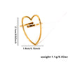 Wholesale Titanium Steel Heart Shaped Ring For Women 18K Gold Plated Hip Hop Style Simple And Popular