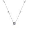 Wholesale Titanium Steel Heart Shaped Zircon Clavicle Chain Necklace For Women With Electroplating Treatment