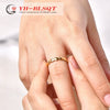 Wholesale Titanium Steel Heart Stacked Ring Geometric Style Electroplated Hand Jewelry