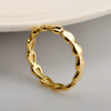 Wholesale Titanium Steel Heart Stacked Ring Geometric Style Electroplated Hand Jewelry