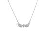 Wholesale Titanium Steel Heart Wings Diamond Micro Inlaid Pendant Necklace For Women Light Luxury Niche Design Ochain Highgrade Jewelry