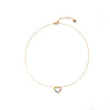 Wholesale Titanium Steel Heartshaped Bohemian Clavicle Chain With Electroplating