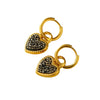Wholesale Titanium Steel Heartshaped Diamond Love Earrings With Electroplating Treatment Fashion Design Nonfading