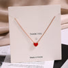 Wholesale Titanium Steel Heartshaped Doublesided Pendant Necklace For Women With 18K Rose Gold Plated And O Word Chain