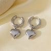 Wholesale Titanium Steel Heartshaped Electroplated Detachable Earrings For Women