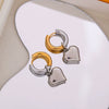 Wholesale Titanium Steel Heartshaped Electroplated Detachable Earrings For Women